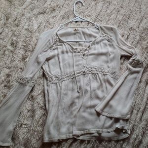 White peasant top